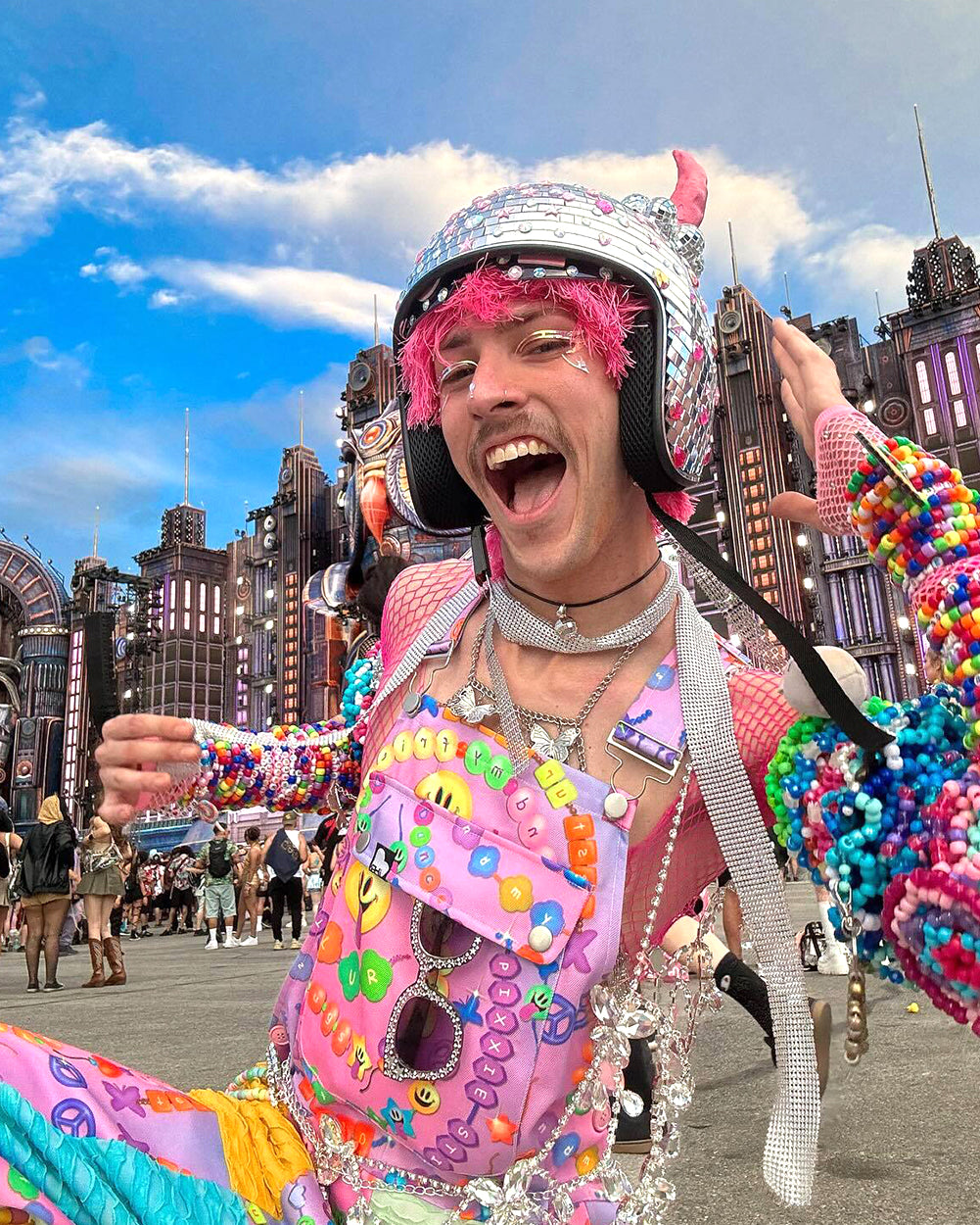 Pixxie Stixx x iHR Kandi Trip Overalls-Men