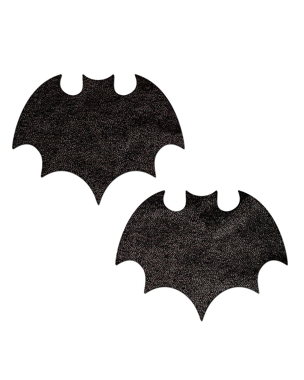 Pastease Black Bat Pasties-Black-Reguiar-Front--Model---S