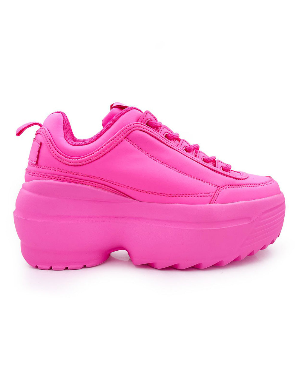 Neon Realness Platform Sneakers-Pink-Regular-Mock--Model---5