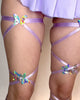 Chrysalis Holo Butterfly Patches Leg Wraps-Silver-Regular-allskus