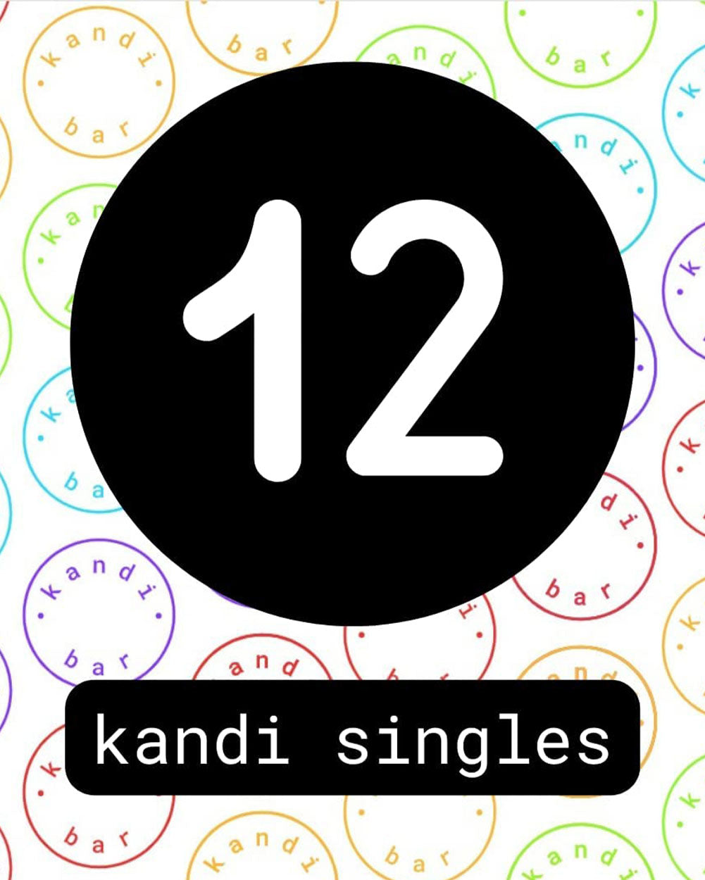 20 Random Kandi Bracelets Kandi Singles, PLUR, Assorted Beaded