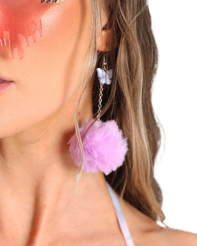 Fly With Me Fluffy Butterfly Earrings