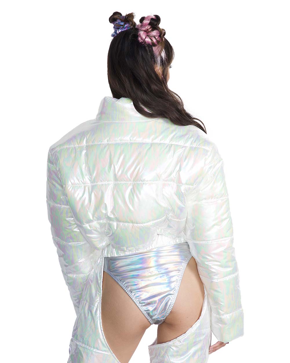 iHeartRaves Dreamy Much Iridescent Puffer Jacket