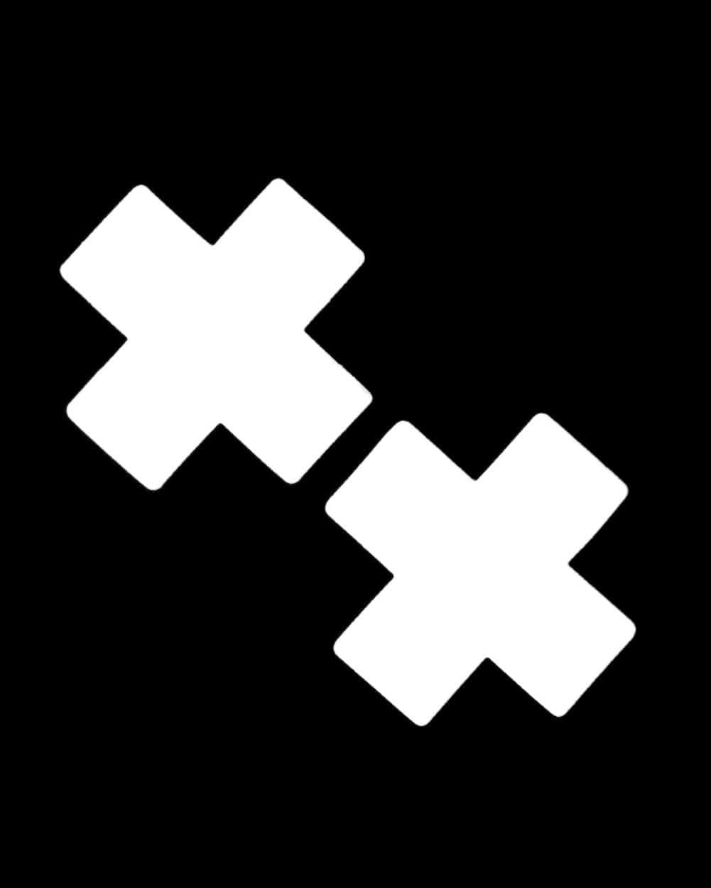 Neva Nude White Reflective Cross Pasties-Silver-Reflective