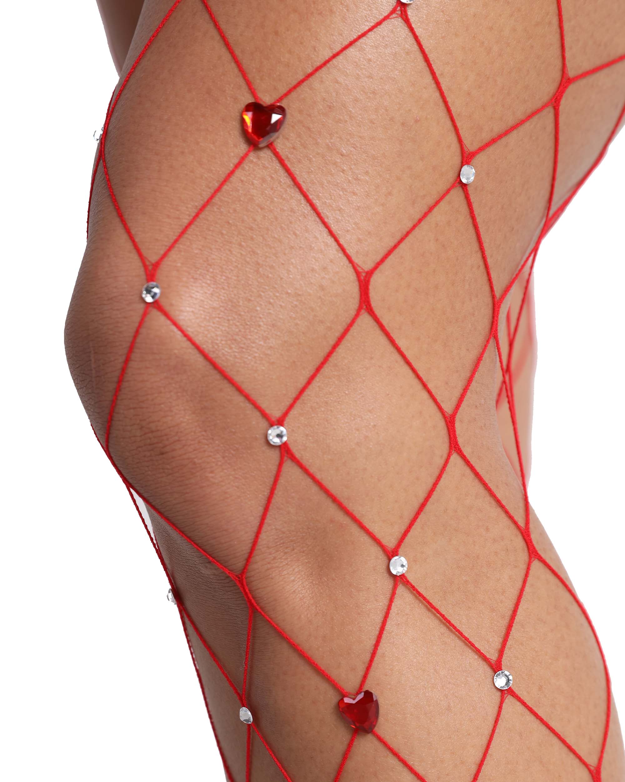 Scarlet Red Diamondnet Fishnet Style# 1405