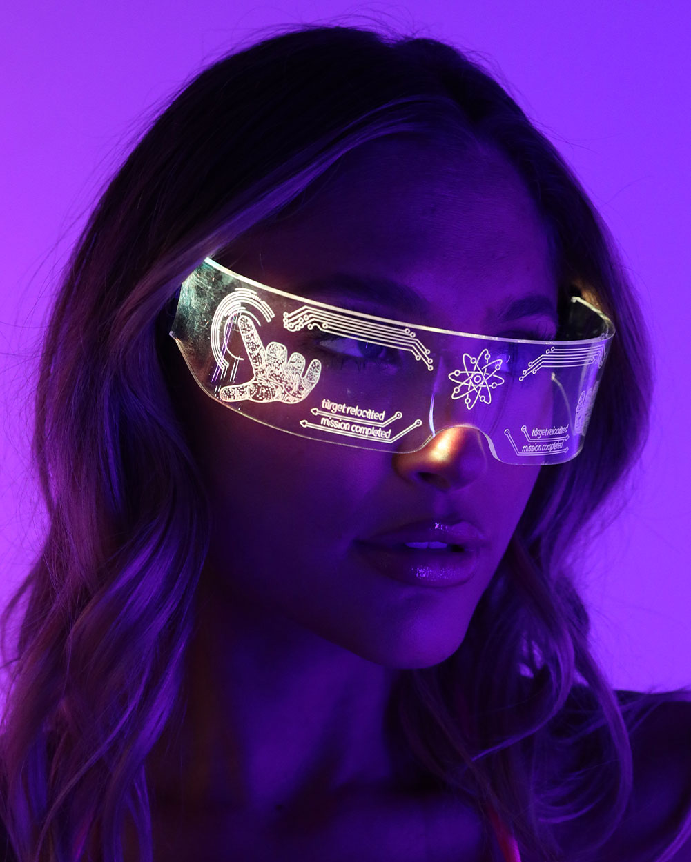 Just In: Brand New Light up Rave Glasses Rave Glasses - Light Up LED Sunglasses with Dark Lens  main image 4