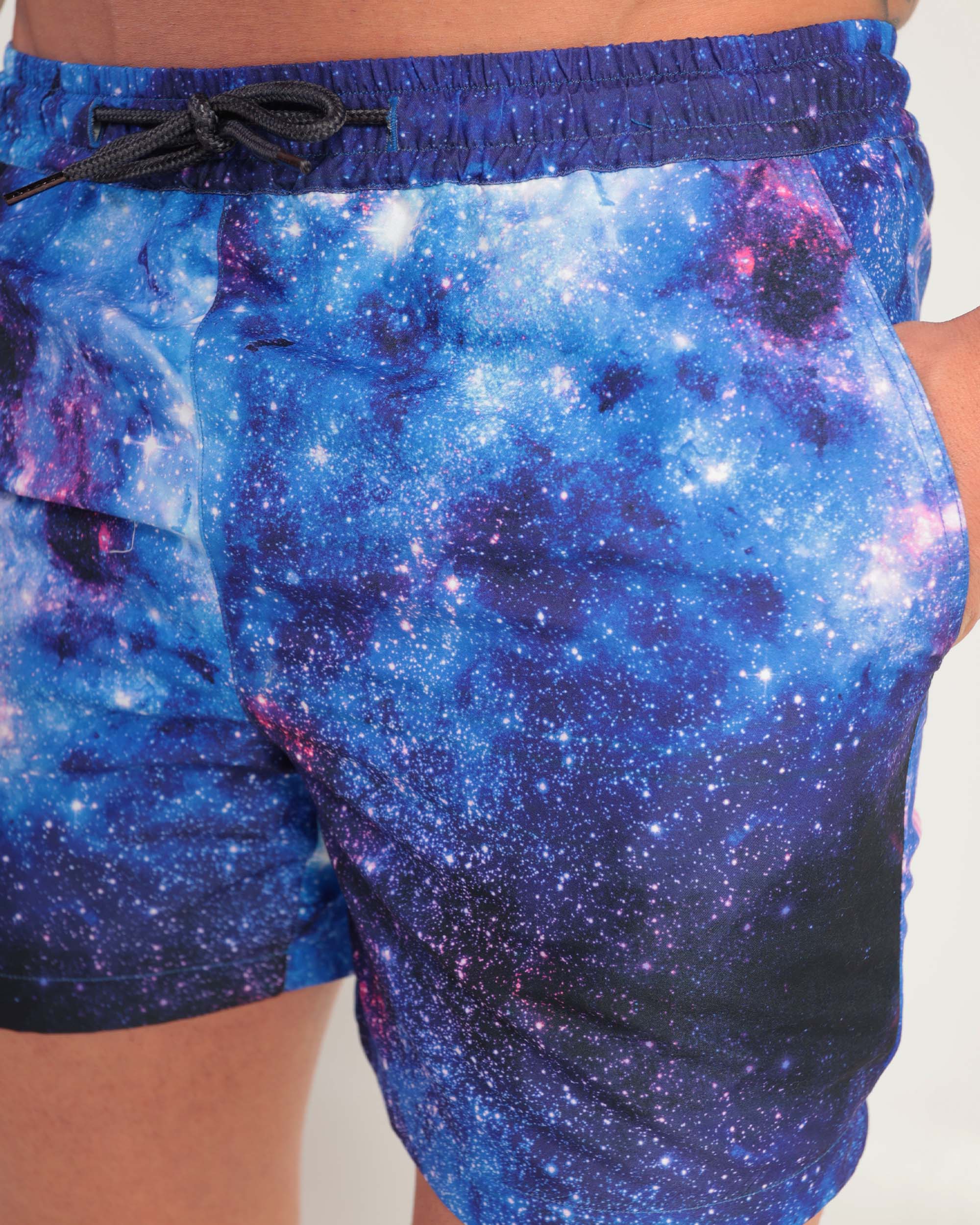 Stardust Shorts-Black/Rainbow-Detail