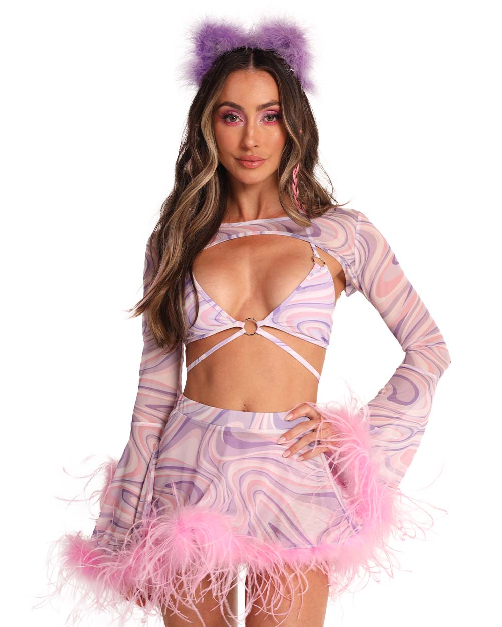 iHeartRaves Mellow Flow Halter Top (Pink, Small) : Clothing,  Shoes & Jewelry