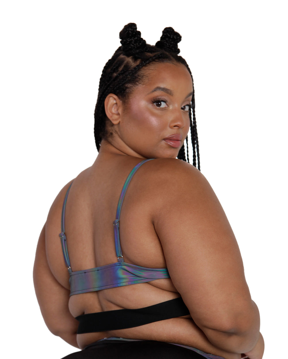 Won't Let U Out Underboob Clasp Top-Rainbow-Curve1-Back--Britney---1X