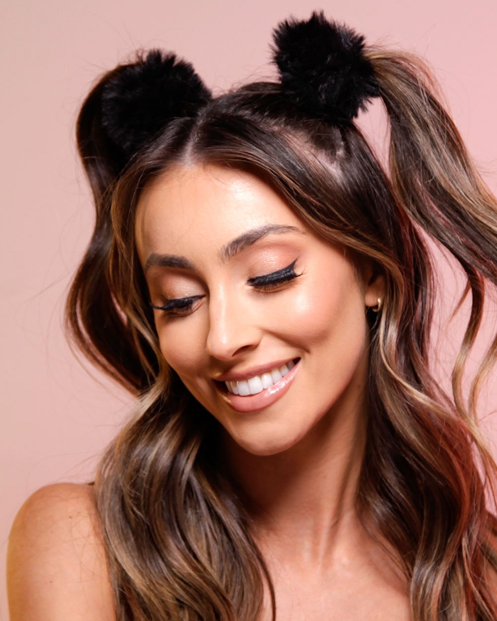 Ultra Furry Scrunchies-Black-Side